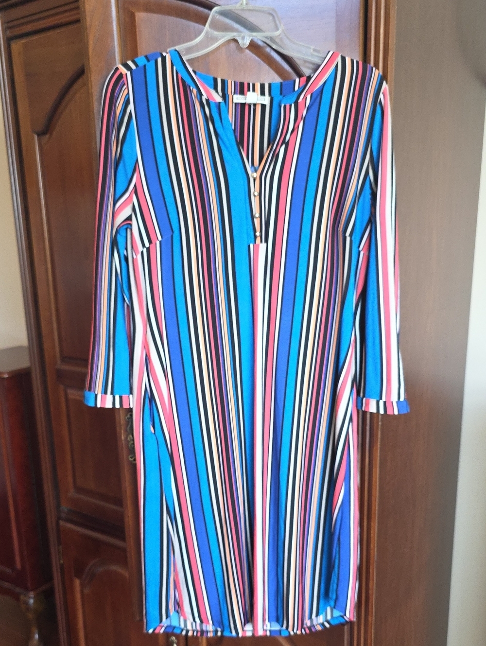 Dana Buchman Striped Tunic Dress Med